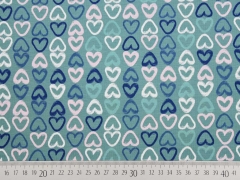 Jersey Kreide-Herzen, dunkelmint