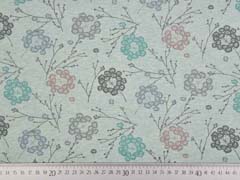 Organic Sweat Zweige Blumen, mint melange