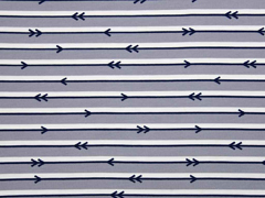 Jersey Pfeile Streifen, grau