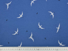 Jersey M�wen, weiss jeansblau