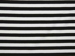 RESTST�CK 80 cm Vi-Jersey Punto di Roma Streifen, schwarz weiss