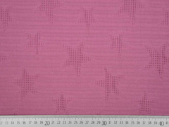 Frottee Jacquard Sterne, dunkles altrosa