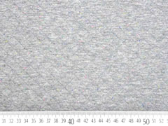 gesteppter Jersey Rauten, grau bunte Punkte