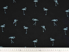 Jersey Flamingo mint auf schwarz