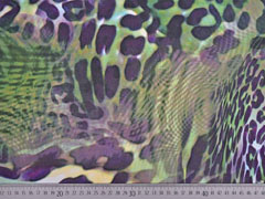 Chiffon Leoparden Muster, olivgr�n lila