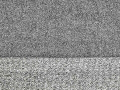 Doubleface Velour Strick, anthrazit