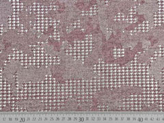 Strickstoff Hahnentritt Glitzer, altrosa meliert