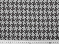 Jacquard Jersey Hahnentritt, grau meliert