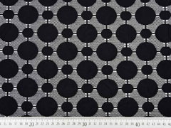 Strukturjersey Kreise, schwarz