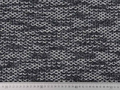 Strickstoff Strukturstoff Waffelmuster, schwarz ecrue