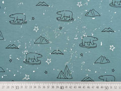 Jersey  Eisb�ren Sterne Glitzer, dunkles altmint