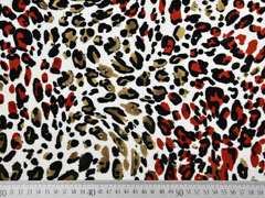 RESTST�CK 62 CM Viskose Leomuster, schwarz camel wei�