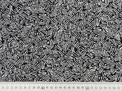 Viskose Striche, wei� schwarz