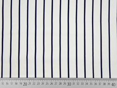 Baumwollsatin Streifen, dunkelblau wei�