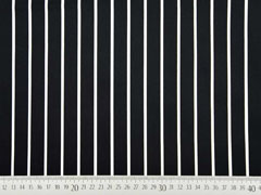 Baumwollsatin Streifen, wei� schwarz