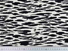 Viskosejersey Tierprint, schwarz creme