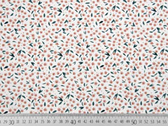 Baumwollstoff kleine Bl�mchen, altrosa wei�
