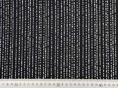 Baumwollstoff Striche, wei� schwarz