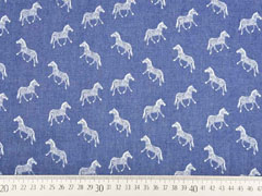 Chambray Zebras, wei� jeansblau