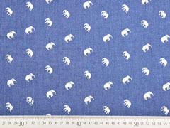 Chambray Elefanten, wei� jeansblau