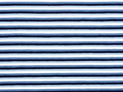 Jersey Ringelstreifen 3 mm garngef�rbt, dunkelblau jeansblau wei�