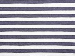 Jersey Streifen 1 cm garngef�rbt, dunkelgrau wei�