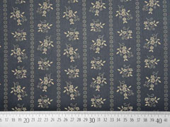 Baumwolle Dirndl Stoff Romantico Blumen, taupe dunkelgrau