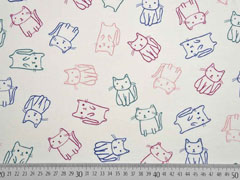 Jersey Katzen Doodle Cats, bunt cremewei�