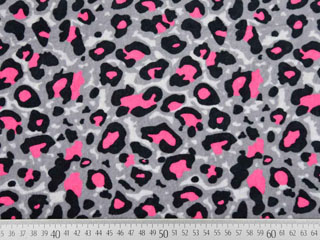 Nicky Velour Leopardenmuster, neonpink grau