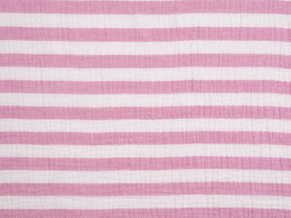 Musselin Streifen, cremewei� rosa