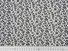 Jacquard Jersey Leopardenmuster, hellgrau