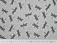 Jacquard Jersey Libellen, hellgrau