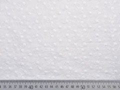 Baumwollstoff bestickt Blumenranken, wei�