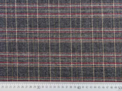 Jacquard Jersey Glencheck, beige weinrot schwarz wei�