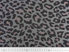 Punto di Roma Heavy Stretchjersey Leomuster, altrosa mittelgrau