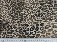 Strickjersey kleines Leopardenmuster Glitzer, beige
