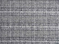Mantelstoff Glencheck Hahnentritt Doubleface, wei� schwarz