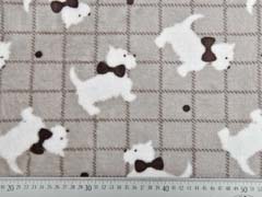 Wellness Fleece Doubleface Hunde Karo, dunkelbraun helltaupe