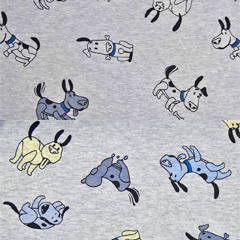 Alpenfleece Sweat UV-Licht Farbeffekt Hunde, grau meliert