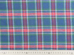 Flanell Stoff Schottenkaro, gr�n rot jeansblau