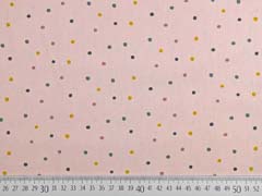 Baumwollstoff Punkte 3 mm, helles altrosa
