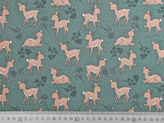Jersey kleine Rehe Rehkitz Zweige, mattes dunkelgr�n