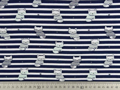 Jersey Streifen Schneef�chse, dunkelblau