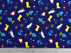 Jersey Fische M�wen Regenschirme, marineblau