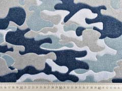 Wellness Fleece Jacquard Camouflage, dunkel jeansblau