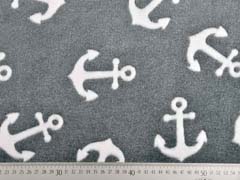 Wellness Fleece Jacquard Anker, wei� mausgrau