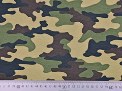 Sweatstoff Camouflage, khaki braun beige