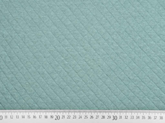 Steppjersey Baumwolle Rauten, mattes mint