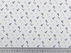 Jersey kleine Anker Ajour Muster, navy beige cremewei�