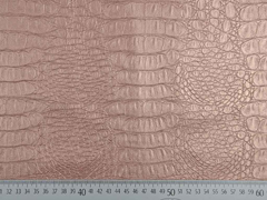 Lederimitat Krokodilhaut Pr�gung, altrosa metallic